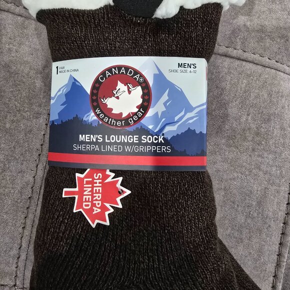 NWT Canada Weather Gear Men's Lounge Socks Size 6-12 - Picture 3 of 4
